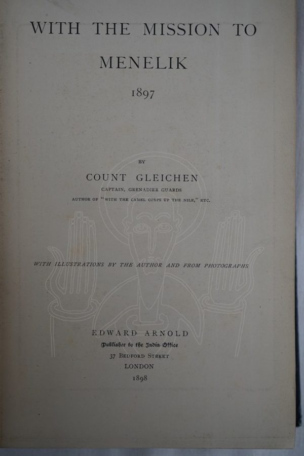 GLEICHEN With the Mission to Menelik 1897