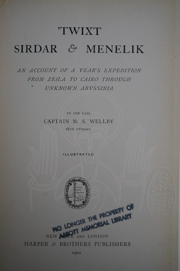 WELLBY Twixt Sirdar and Menelik.