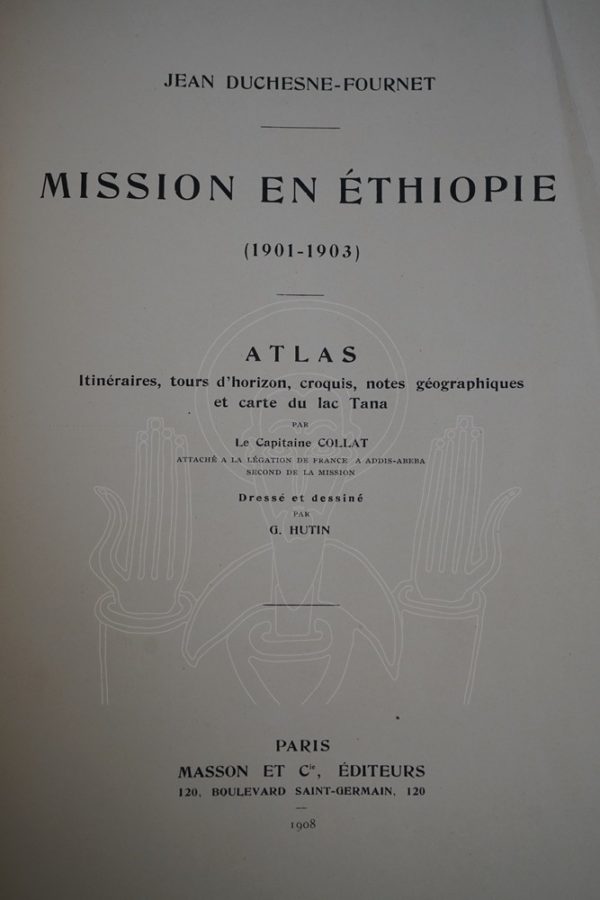 DUCHESNE-FOURNET Mission en Ethiopie