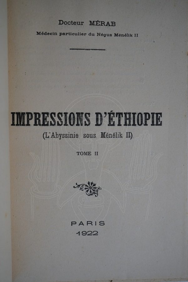 MÉRAB Impressions d'Ethiopie.