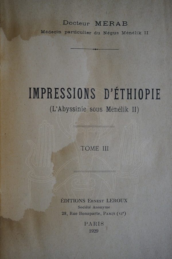 MÉRAB Impressions d'Ethiopie.