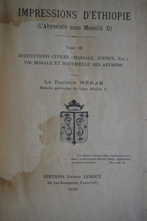 MÉRAB Impressions d'Ethiopie.