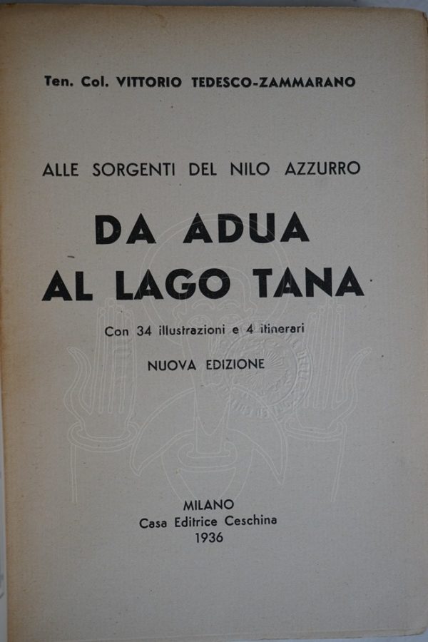 TEDESCO ZAMMARANO Da Adua Al Lago Tana.