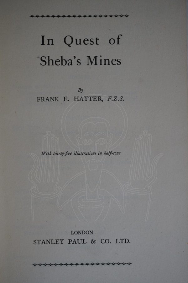 HAYTER In Quest of Sheba's Mines.