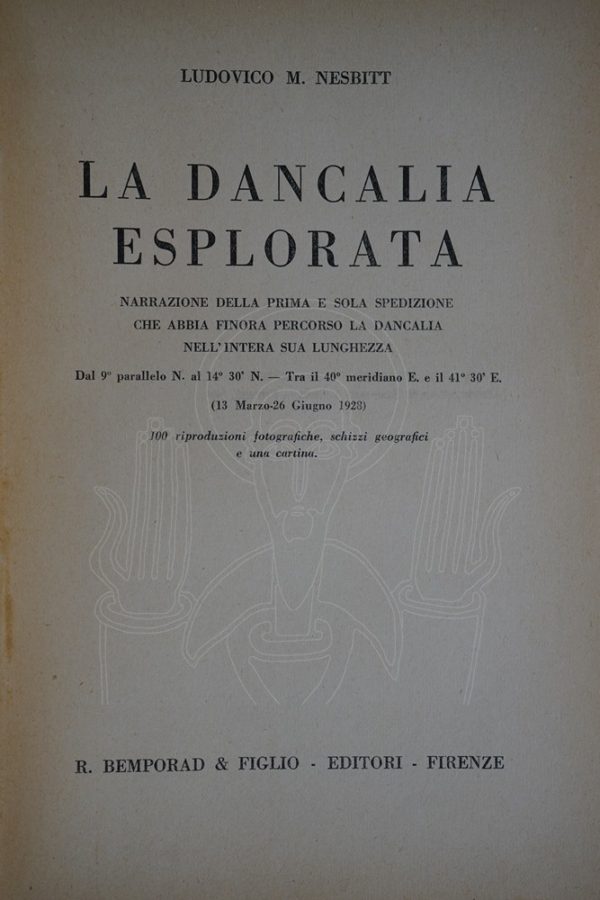 NESBITT La Dancalia esplorata.