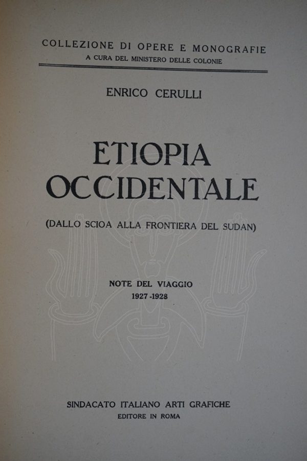 CERULLI Etiopia occidentale.