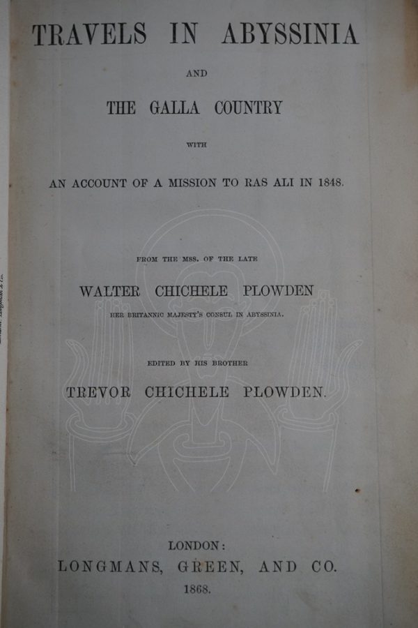 PLOWDEN Travels in Abyssinia