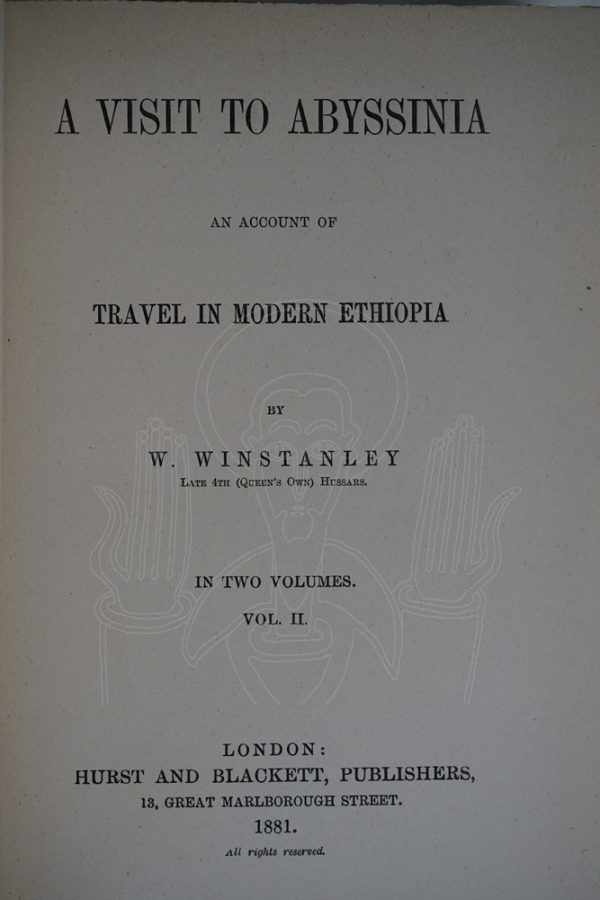 WINSTANLEY A Visit to Abyssinia (2 vols)