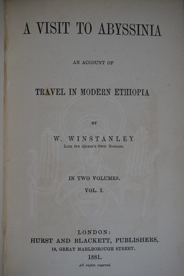 WINSTANLEY A Visit to Abyssinia (2 vols in 1)