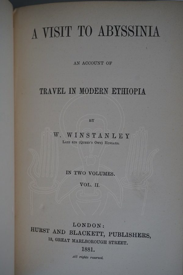 WINSTANLEY A Visit to Abyssinia (2 vols in 1)