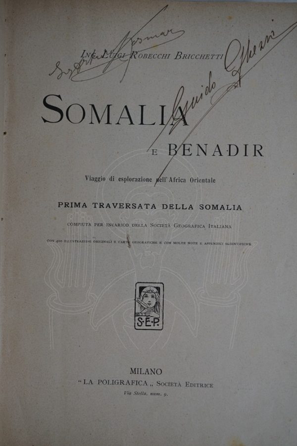 ROBECCHI BRICCHETTI Somalia e Benadir.