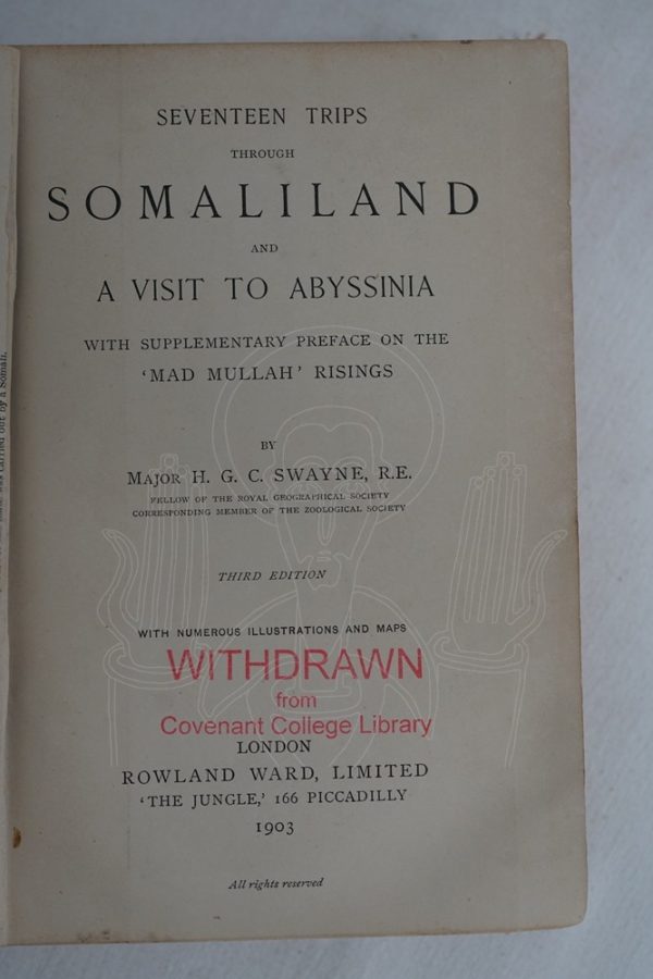 SWAYNE Seventeen trips through Somaliland