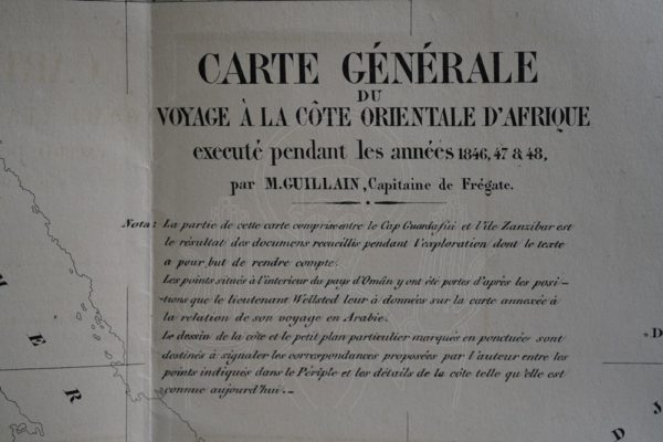 GUILLAIN Voyage à la côte orientale d'Afrique