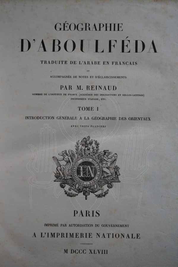 REINAUD Géographie d'Aboulféda