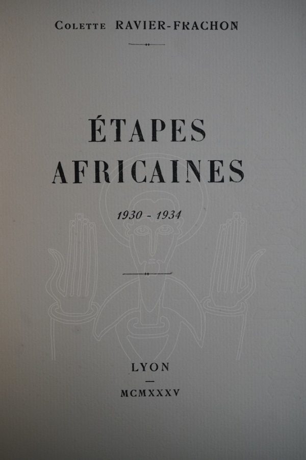 RAVIER-FRACHON Etapes africaines.