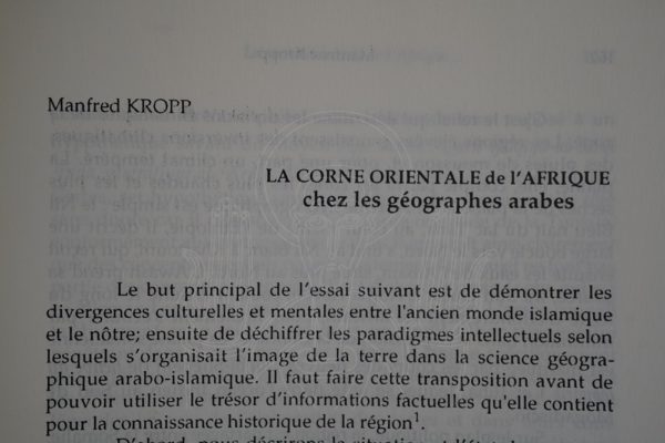 KROPP La Corne Orientale de l'Afrique chez les géographes arabes.