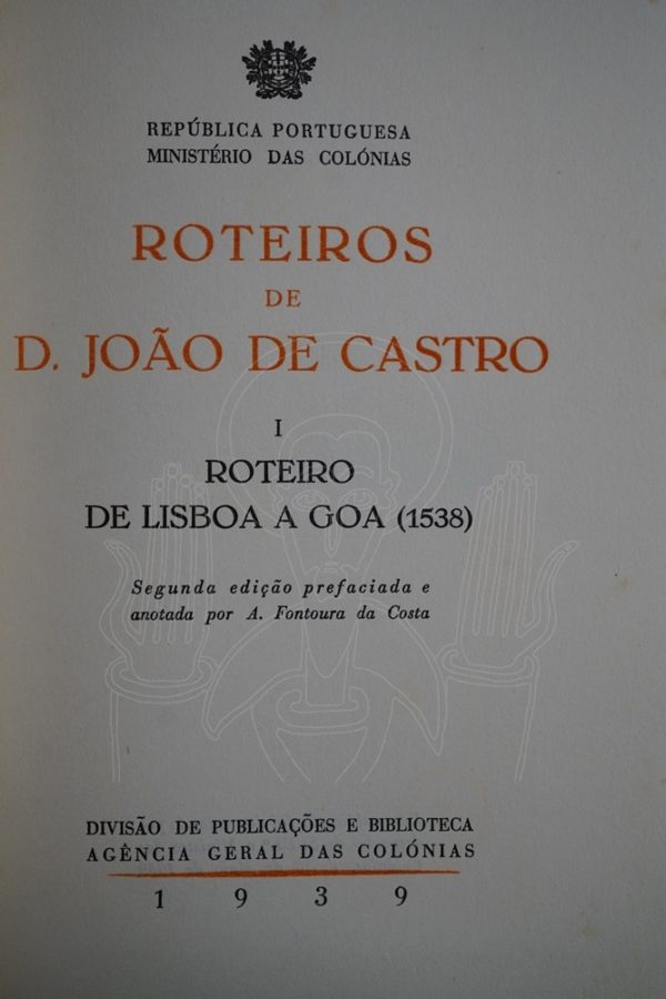 CASTRO & FONTOURA Roteiros de D. João de Castro