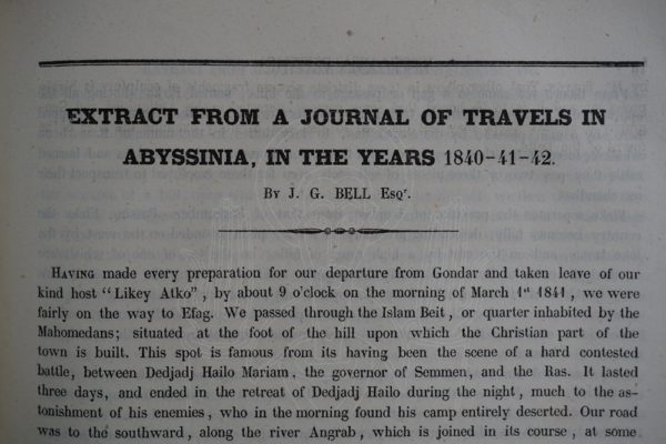 BELL Extract from a journal of travels in Abyssinia