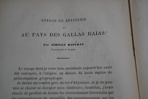 RAFFRAY Voyage en Abyssinie