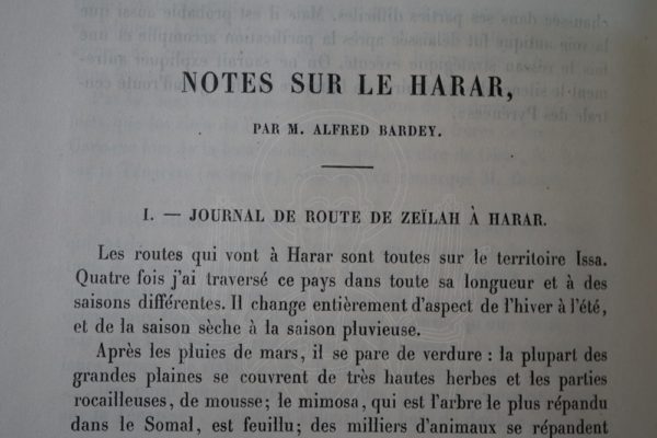 BARDEY Notes sur le Harar