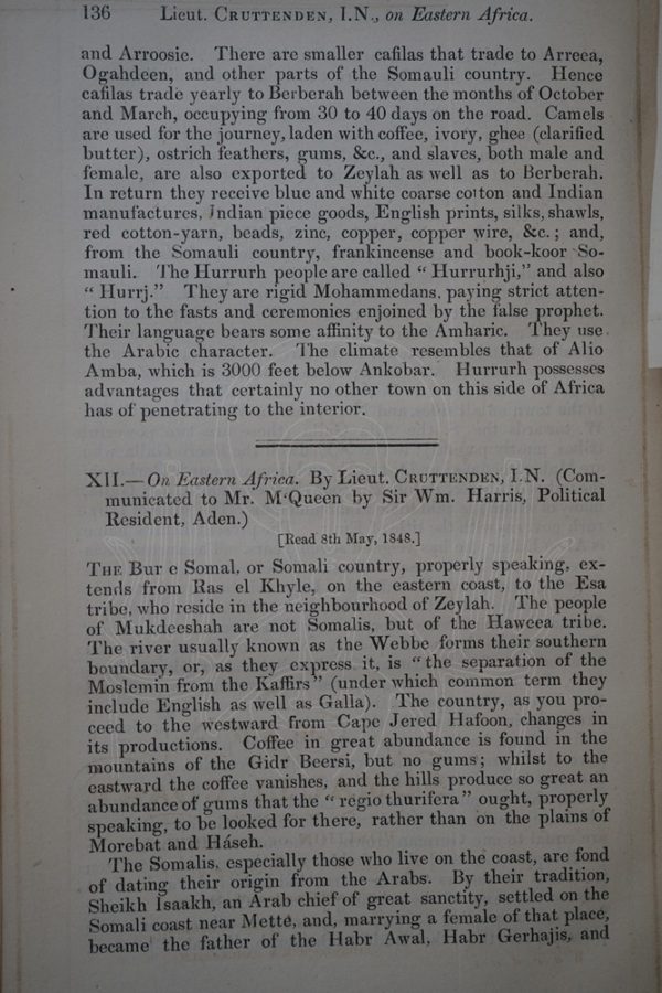 CRUTTENDEN On Eastern Africa.