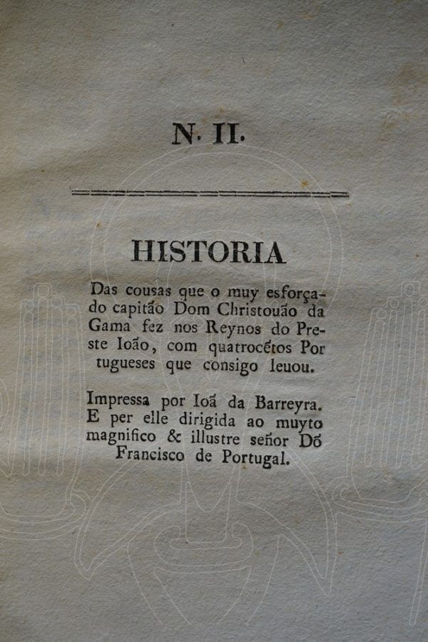 CASTANHOSO Historia das cousas que o muy esforçado capitão Dom Christouão da Gama