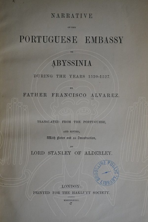 ALVAREZ Narrative of the Portuguese Embassy to Abyssinia