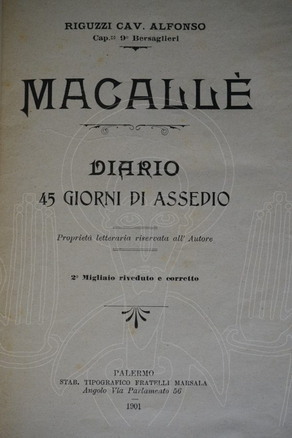 RIGUZZI Macallè. Diario di 45 giorni d'assedio