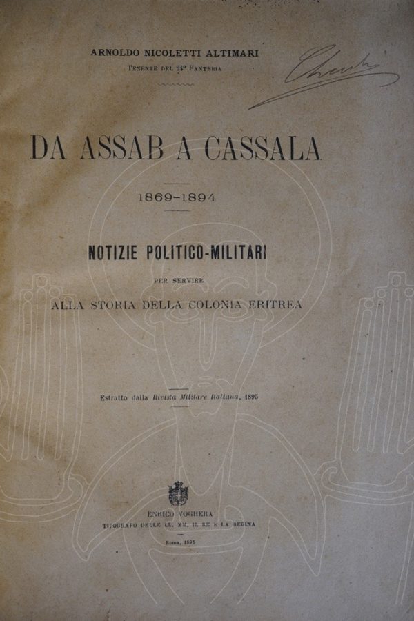 NICOLETTI-ALTIMARI Da Assab a Cassala.