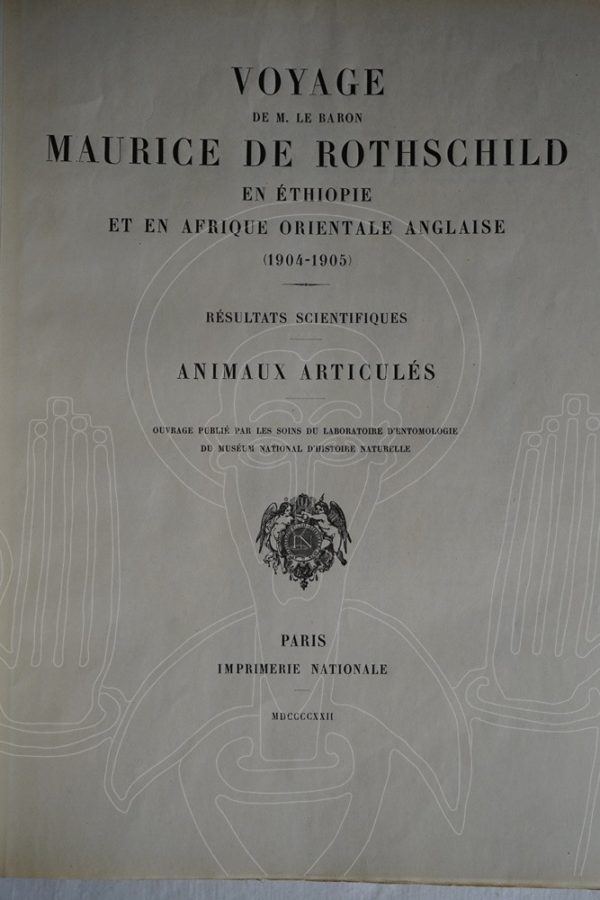 ROTHSCHILD Voyage [...] en Éthiopie et en Afrique orientale Anglaise (1904-1905).