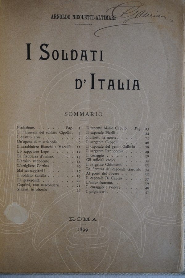 NICOLETTI-ALTIMARI I Soldati d'Italia.