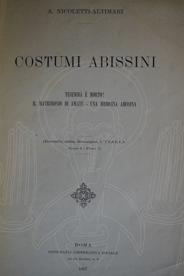 NICOLETTI-ALTIMARI Costumi Abissini.