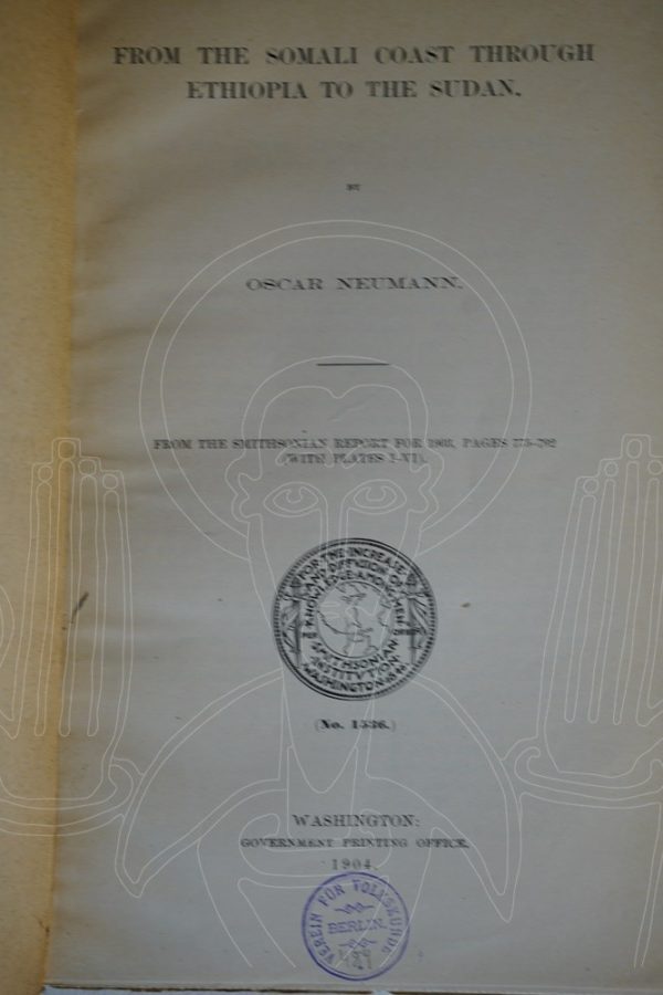 NEUMANN From the Somali Coast through Ethiopia to the Sudan.