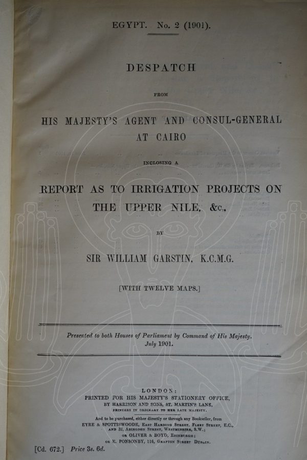 GARSTIN & DUPUIS Report Upon the Basin of the Upper Nile.