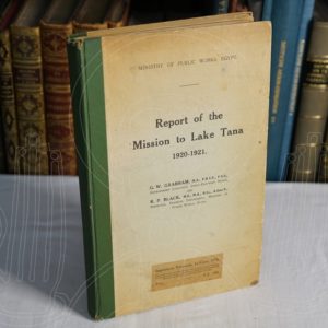 GRABHAM Report of the Mission to Lake Tana 1920-1921.