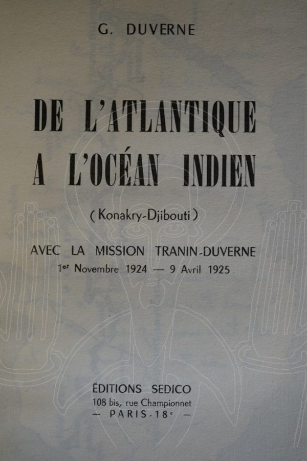 DUVERNE De l'Atlantique à l'Océan Indien