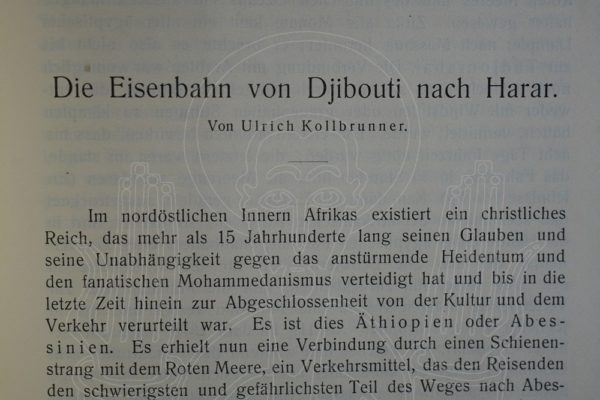 KOLLBRUNNER Die Eisenbahn von Djibouti nach Harar.