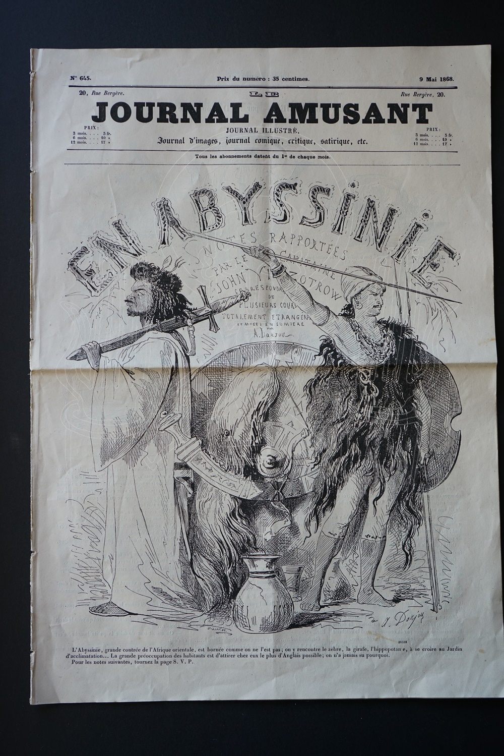 En Abyssinie, notes rapportées par le capitaine John Vizotrow, correspondant de plusieurs cours totalement étrangères et mises en lumières par...