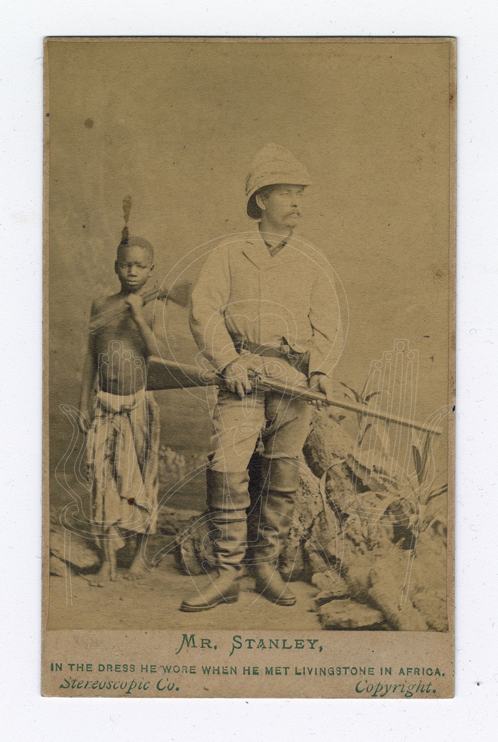 Mr. Stanley, in the dress he wore when he met Livingstone in Africa.